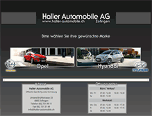 Tablet Screenshot of haller-automobile.ch